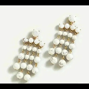 J Crew Candy Dot Chandelier Earrings